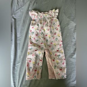 EUC Janie and Jack eyelet floral romper worn once. 12-18 months